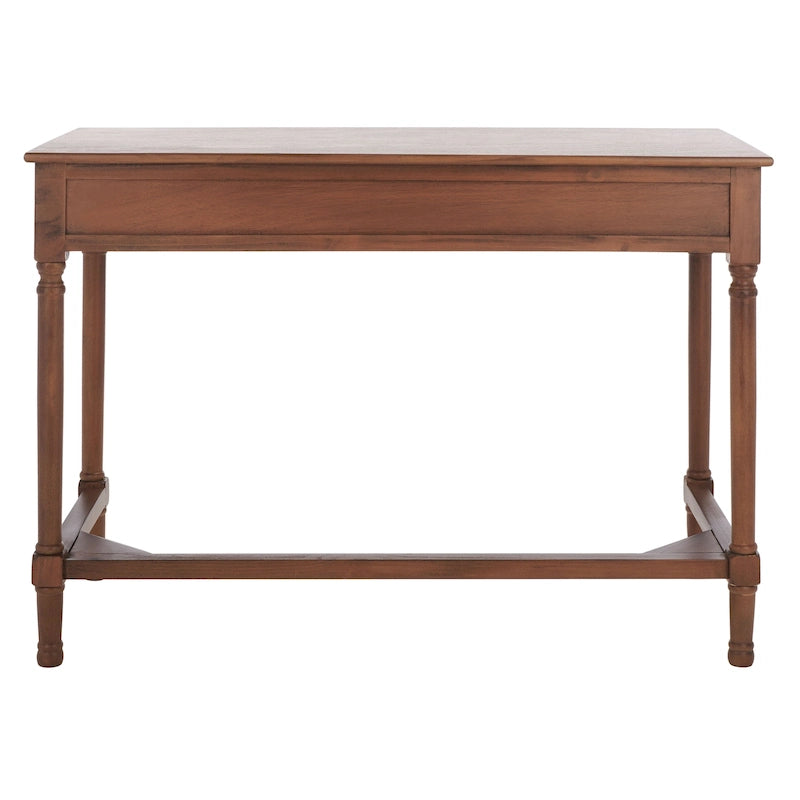 Scrivania a 2 cassetti Natural / Marrone in stile rustico – Stile classico, uso singolo