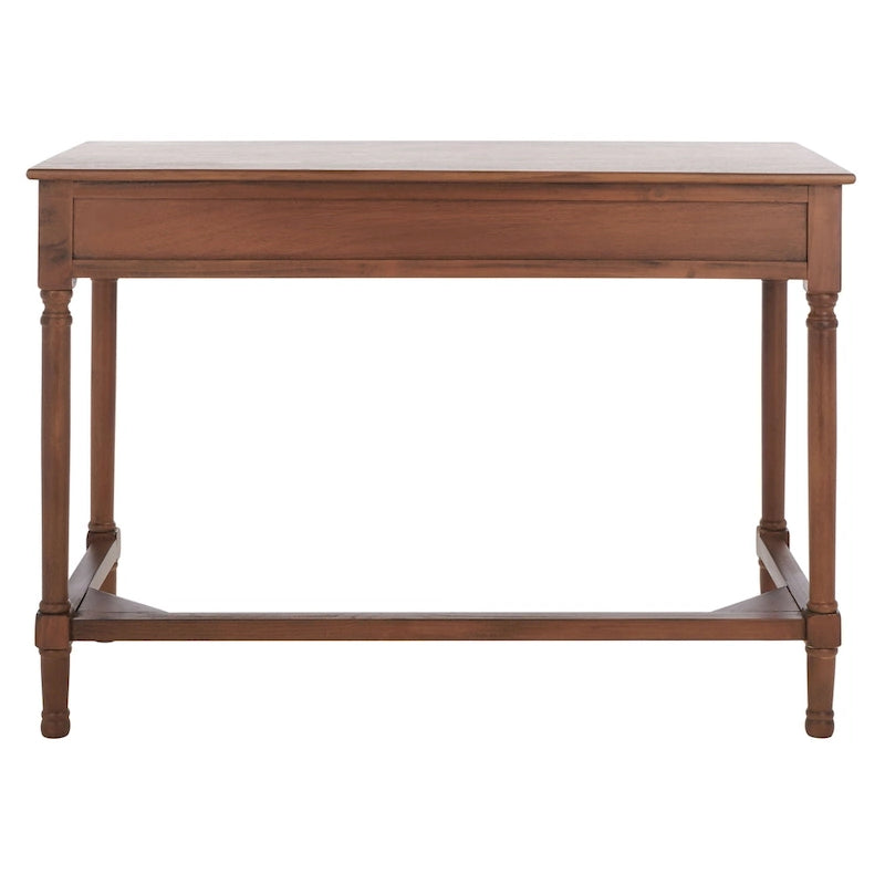Scrivania a 2 cassetti Natural / Marrone in stile rustico – Stile classico, uso singolo