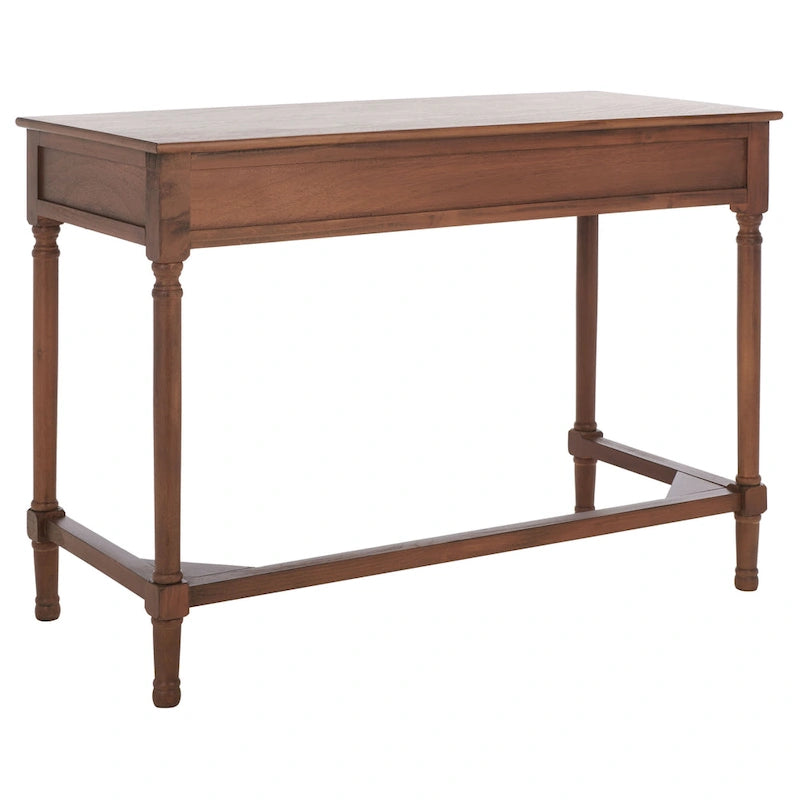 Scrivania a 2 cassetti Natural / Marrone in stile rustico – Stile classico, uso singolo