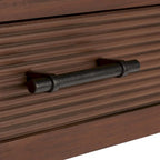 Scrivania a 2 cassetti Natural / Marrone in stile rustico – Stile classico, uso singolo