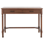 Scrivania a 2 cassetti Natural / Marrone in stile rustico – Stile classico, uso singolo