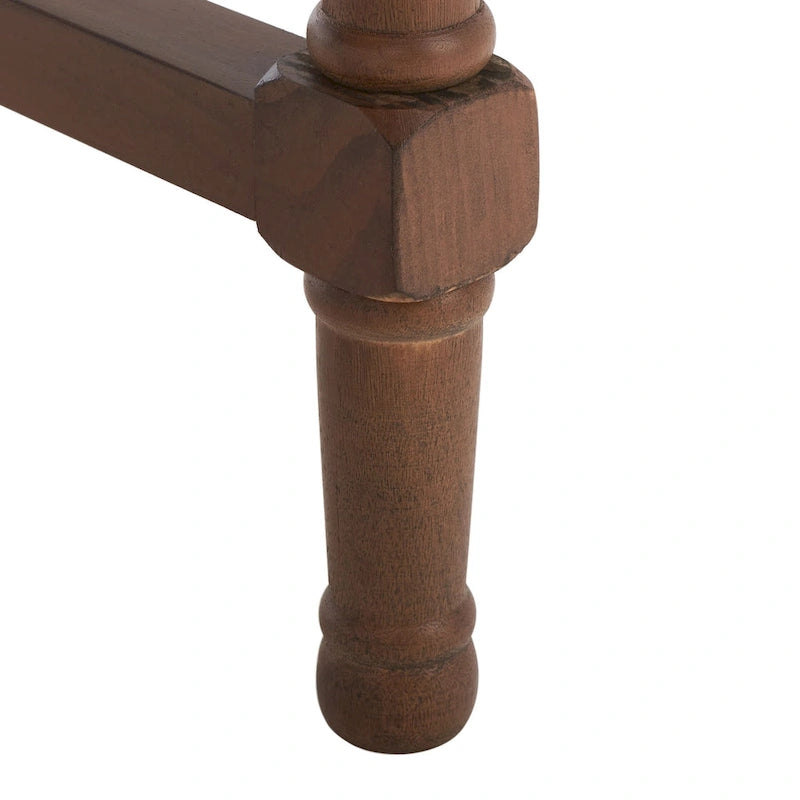 Scrivania a 2 cassetti Natural / Marrone in stile rustico – Stile classico, uso singolo