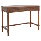 Scrivania a 2 cassetti Natural / Marrone in stile rustico – Stile classico, uso singolo