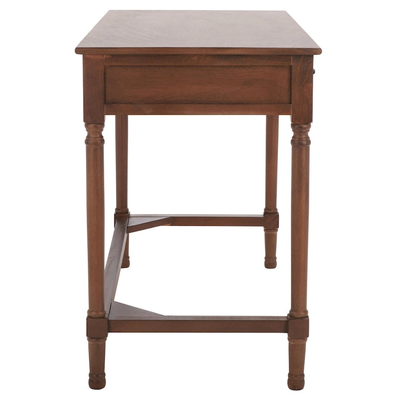 Scrivania a 2 cassetti Natural / Marrone in stile rustico – Stile classico, uso singolo