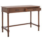 Scrivania a 2 cassetti Natural / Marrone in stile rustico – Stile classico, uso singolo