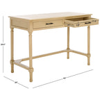 Scrivania a 2 cassetti Natural / Marrone in stile rustico – Stile classico, uso singolo