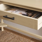 Scrivania a 2 cassetti Natural / Marrone in stile rustico – Stile classico, uso singolo