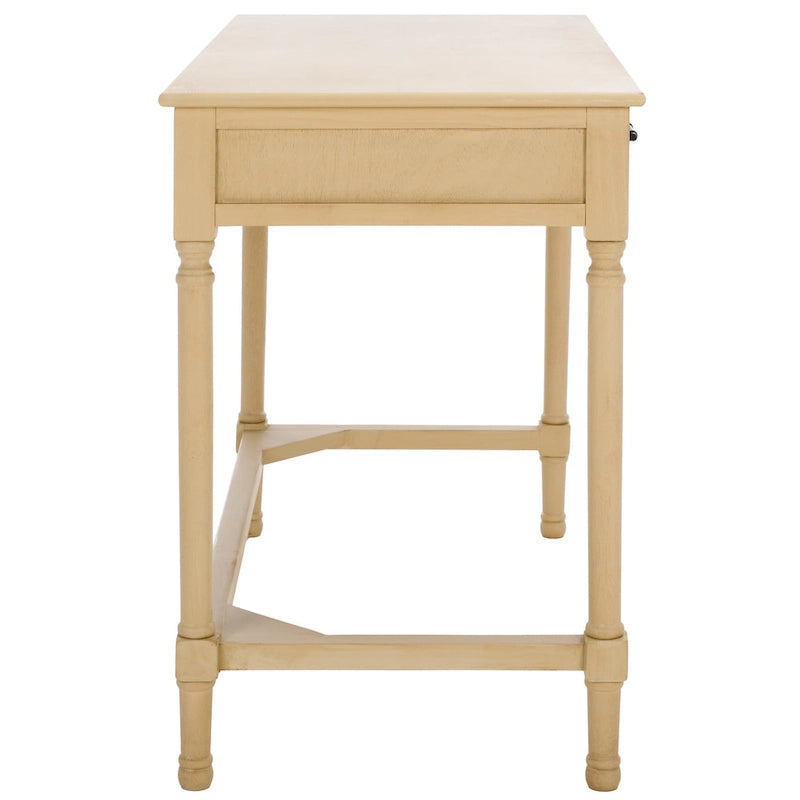 Scrivania a 2 cassetti Natural / Marrone in stile rustico – Stile classico, uso singolo