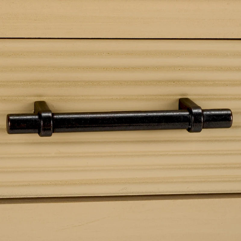 Scrivania a 2 cassetti Natural / Marrone in stile rustico – Stile classico, uso singolo
