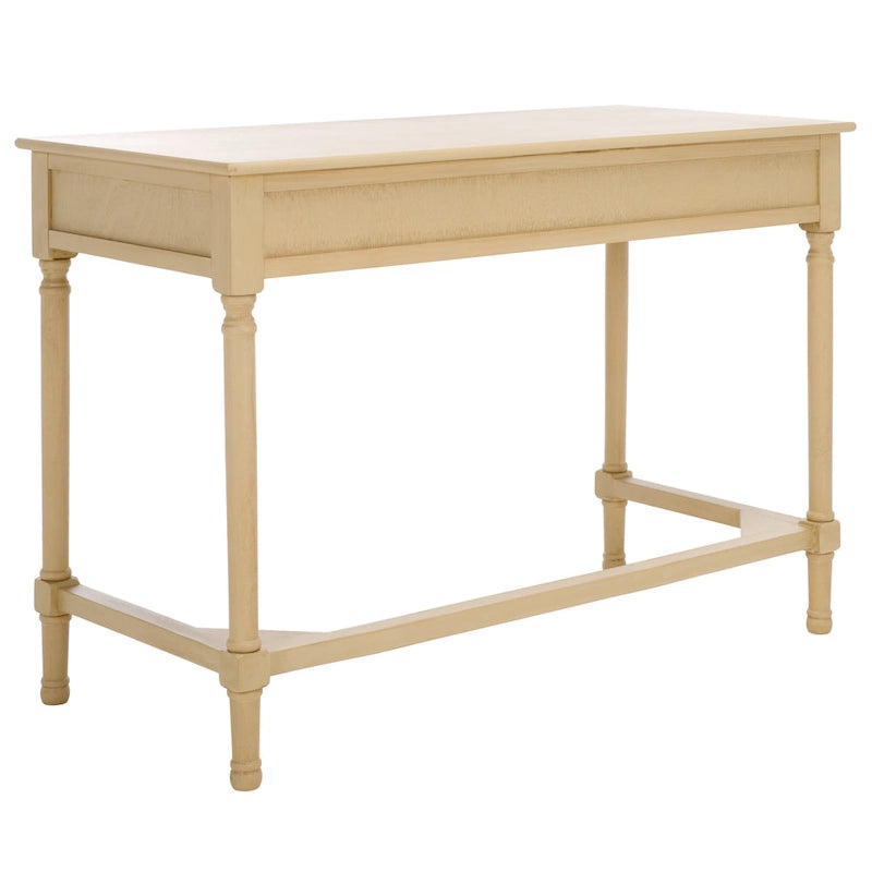 Scrivania a 2 cassetti Natural / Marrone in stile rustico – Stile classico, uso singolo