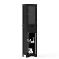 Armadio alto autoportante nero/grigio/bianco – Vetro satinato e cassetto, monouso