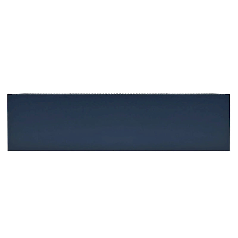 Credenza curva a 4 ante blu navy/beige/nera con gambe in metallo