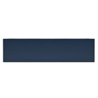 Credenza curva a 4 ante blu navy/beige/nera con gambe in metallo