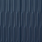 Credenza curva a 4 ante blu navy/beige/nera con gambe in metallo