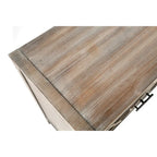 Credenza in Legno Anticata Nera/Marrone a 4 Ante con Ante Fantasia e Ripiano Regolabile