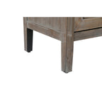 Credenza in Legno Anticata Nera/Marrone a 4 Ante con Ante Fantasia e Ripiano Regolabile