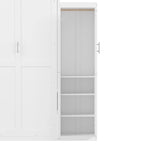 Letto a scomparsa matrimoniale a muro White Queen Size con 2 armadi e ripiano portaoggetti (Singolo)