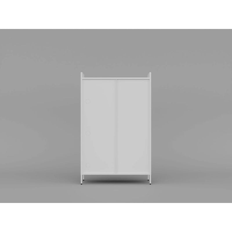 Credenza da dispensa in metallo bianco – Ante a scomparsa, monouso