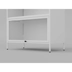 Credenza da dispensa in metallo bianco – Ante a scomparsa, monouso