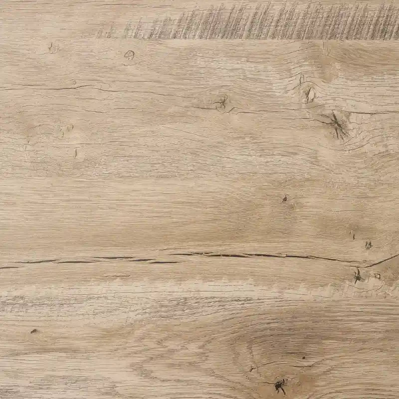 Scrivania con finitura Grigio / Legno – Gambe in metallo e ripiano in laminato rovere, uso singolo
