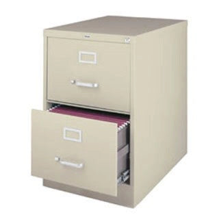 Armadietto classificatore verticale a 2 cassetti beige/nero/grigio – Formato protocollo, monouso