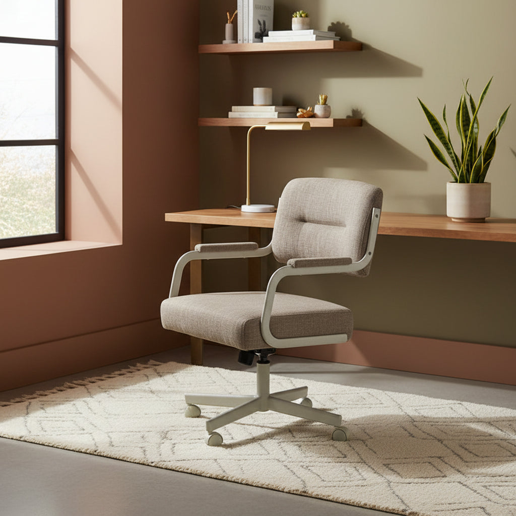 Swivel Kitchen Dining Caster Chair with Wheels - M-110 - N/A