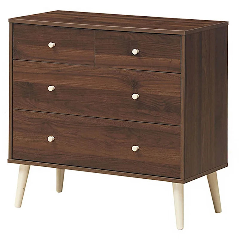 Cassettiera a 4 cassetti, mobile contenitore in legno autoportante, organizer