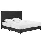 Letto a piattaforma Bridgevine Home con pannello imbottito alto grigio scuro