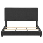 Letto a piattaforma Bridgevine Home con pannello imbottito alto grigio scuro