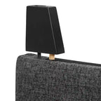 Letto a piattaforma Bridgevine Home con pannello imbottito alto grigio scuro