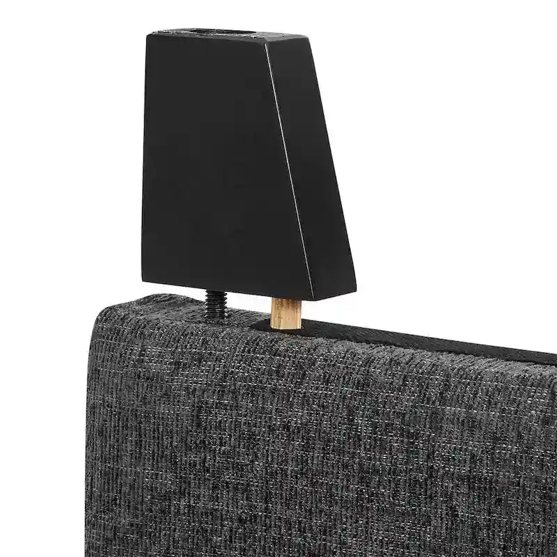 Letto a piattaforma Bridgevine Home con pannello imbottito alto grigio scuro