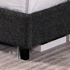 Letto a piattaforma Bridgevine Home con pannello imbottito alto grigio scuro
