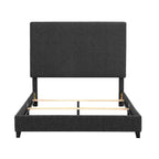 Letto a piattaforma Bridgevine Home con pannello imbottito alto grigio scuro