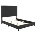 Letto a piattaforma Bridgevine Home con pannello imbottito alto grigio scuro