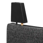Letto a piattaforma Bridgevine Home con pannello imbottito alto grigio scuro