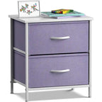 Comodino per bambini multi-colore a 2 cassetti con piano del tavolo (singolo)