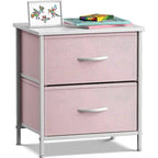 Comodino per bambini multi-colore a 2 cassetti con piano del tavolo (singolo)