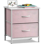 Comodino per bambini multi-colore a 2 cassetti con piano del tavolo (singolo)