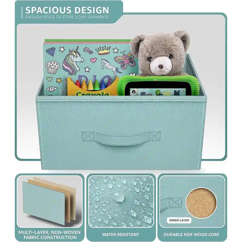 Comodino per bambini multi-colore a 2 cassetti con piano del tavolo (singolo)