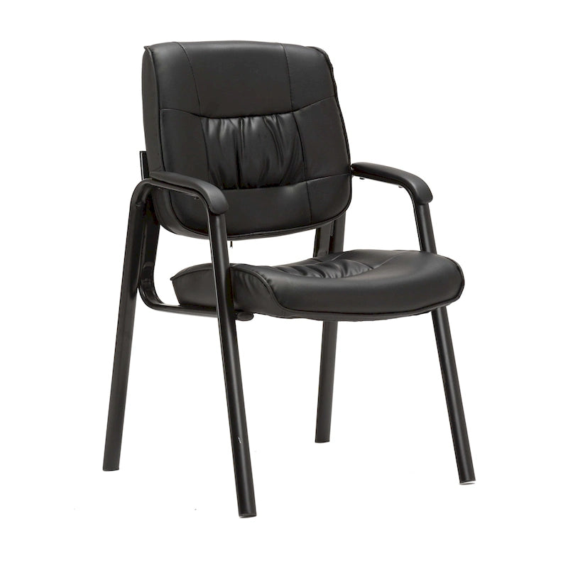 Sedia da conferenza direzionale in pelle PU, marrone/bianco/nera/bordeaux – Stile laterale, uso singolo