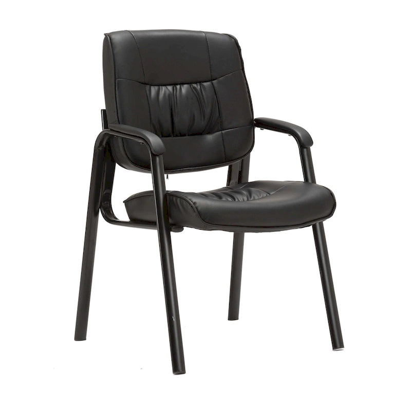 Sedia da conferenza direzionale in pelle PU, marrone/bianco/nera/bordeaux – Stile laterale, uso singolo