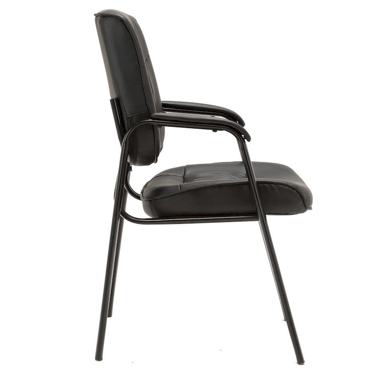 Sedia da conferenza direzionale in pelle PU, marrone/bianco/nera/bordeaux – Stile laterale, uso singolo
