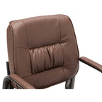 Sedia da conferenza direzionale in pelle PU, marrone/bianco/nera/bordeaux – Stile laterale, uso singolo