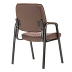 Sedia da conferenza direzionale in pelle PU, marrone/bianco/nera/bordeaux – Stile laterale, uso singolo