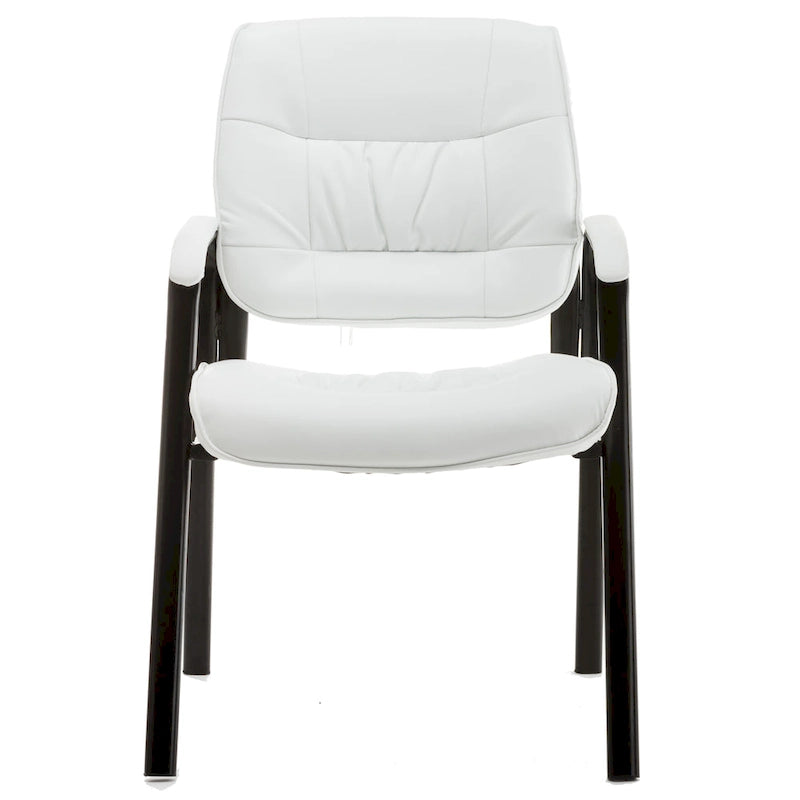 Sedia da conferenza direzionale in pelle PU, marrone/bianco/nera/bordeaux – Stile laterale, uso singolo