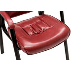 Sedia da conferenza direzionale in pelle PU, marrone/bianco/nera/bordeaux – Stile laterale, uso singolo