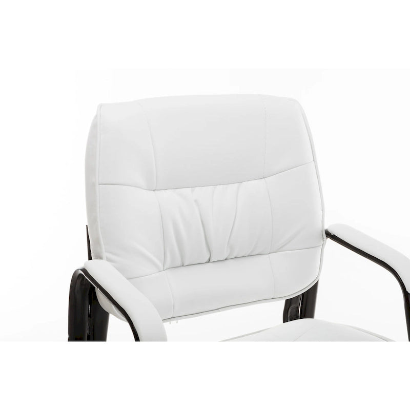 Sedia da conferenza direzionale in pelle PU, marrone/bianco/nera/bordeaux – Stile laterale, uso singolo