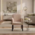 SAFAVIEH Veloudo Tan Linen Arm Chair - 24 x 25 x 36.2 - 24Wx25Dx36H