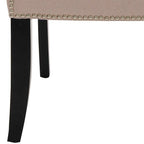 Poltrona in lino color tortora con gambe nere (singola)