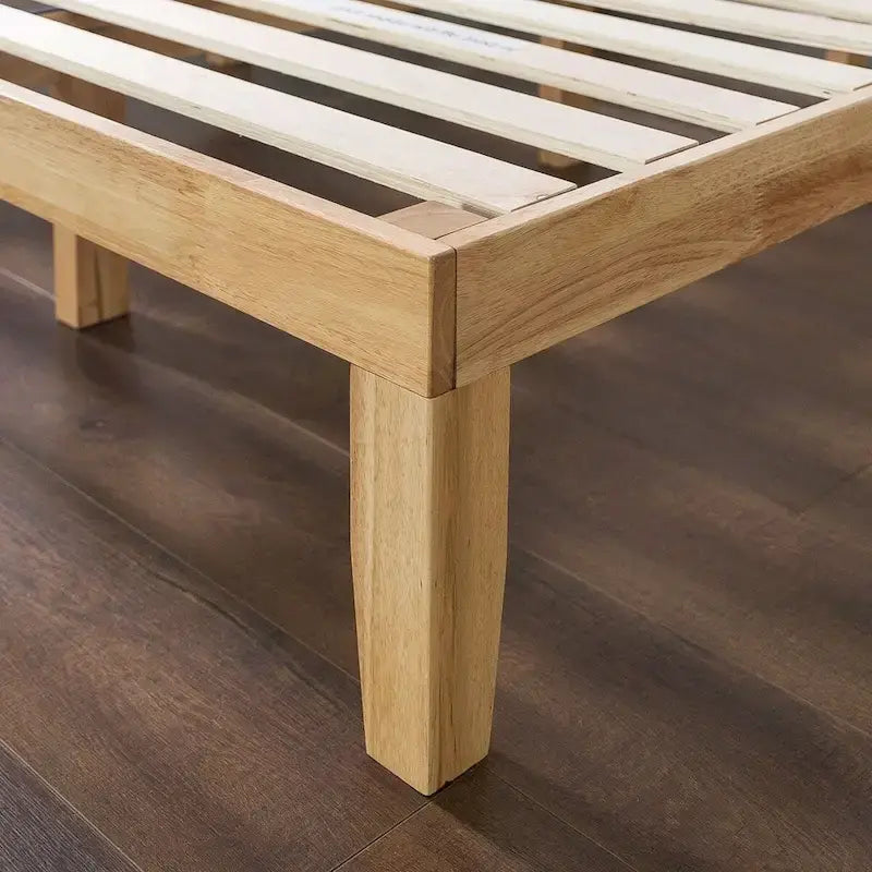 Giroletto a piattaforma king size in legno di gomma naturale (singolo)